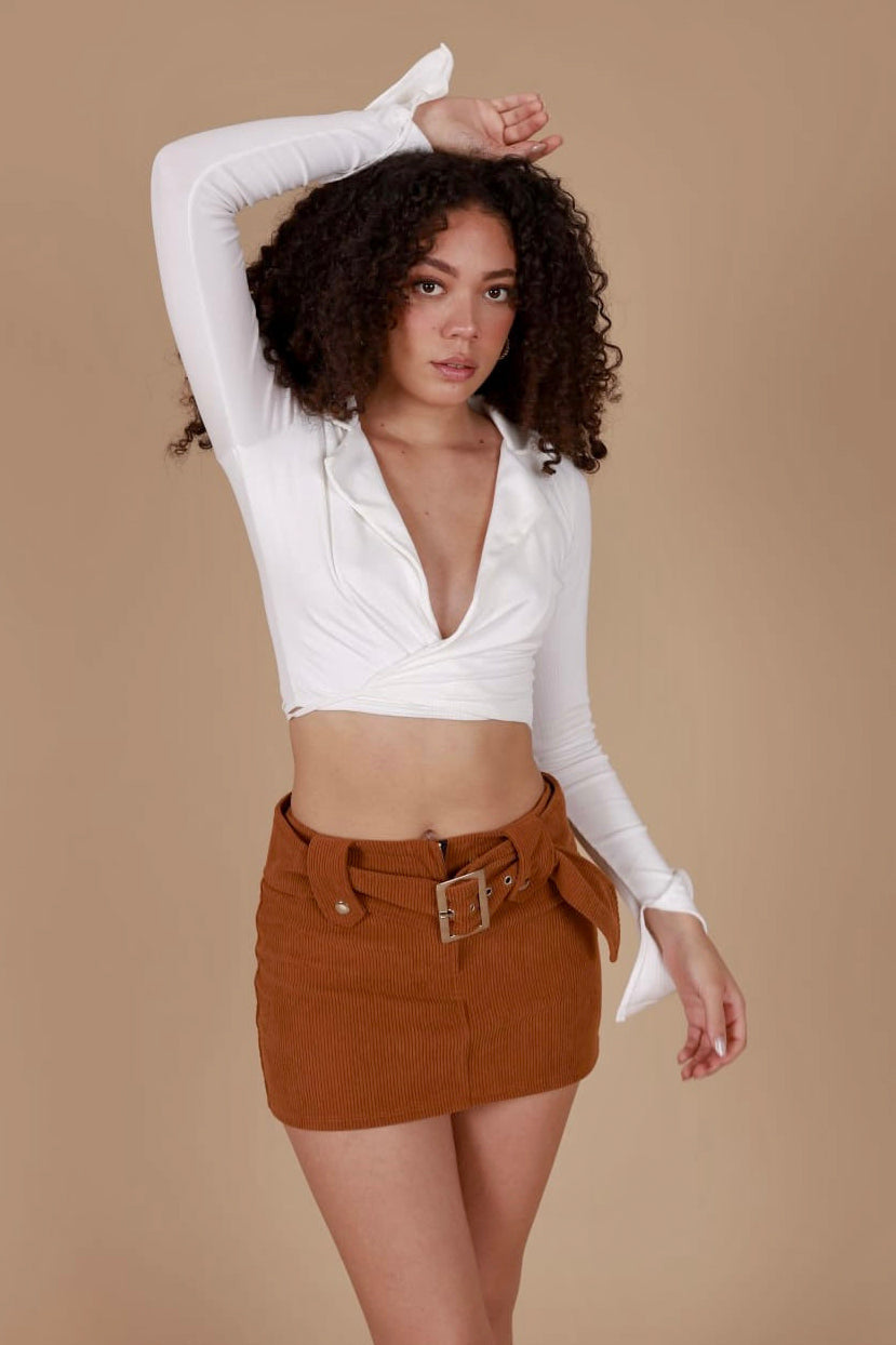 Falda Roberta Camel