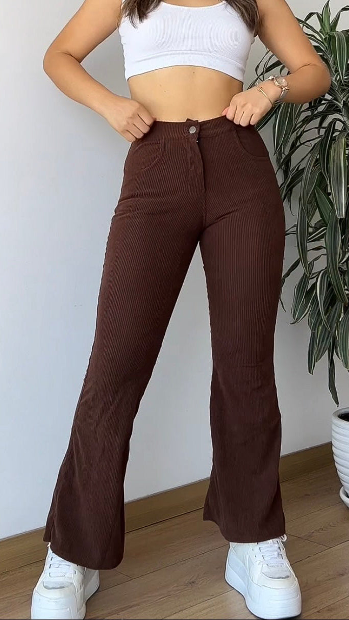 Pantalon ximena marron