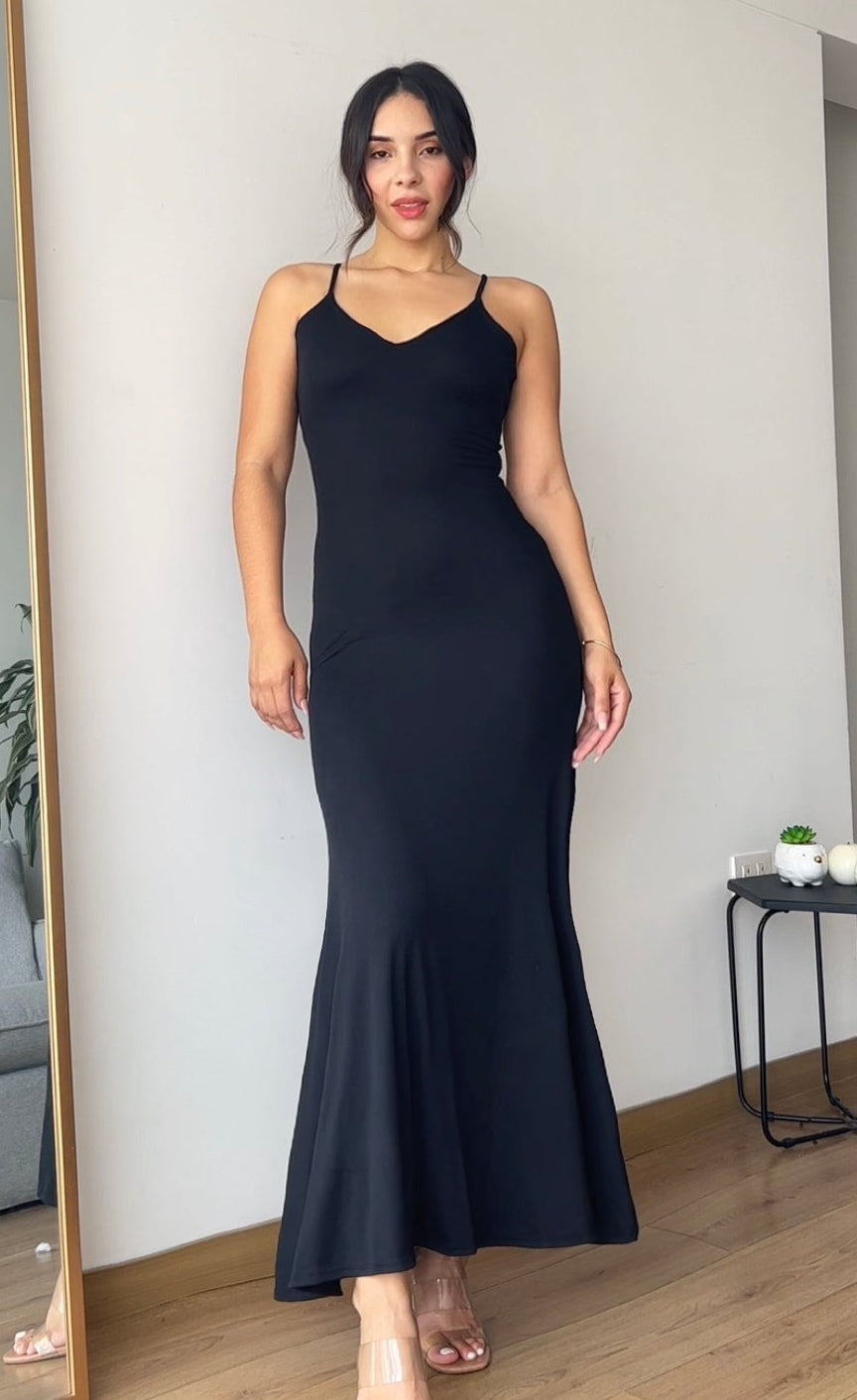 Jennifer Maxi vestido negro